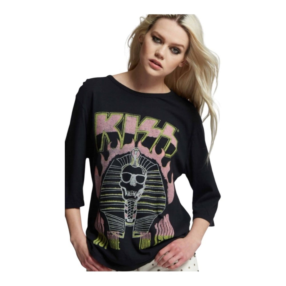 KISS 3/4 Sleeve Tee by Recycled Karma